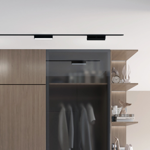 DK5363-BK Светильник для трека Air, серия Linear 2700-6500 со светодиодом, L230*W26*H60мм, 48V DC, 9W, RA?90, 120°, 2700-6500K, IP20, черный, алюминий фото 6
