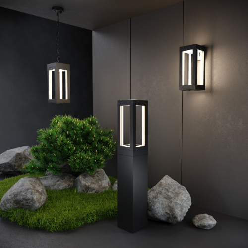 Уличный настенный светодиодный светильник Frame LED IP54 1527 TECHNO LED черный фото 3