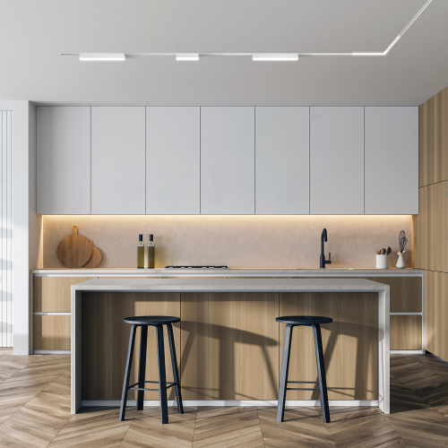 TR2014-WH Профиль-трек SLOTT for DENKIRS SMART, для натяжных потолков, 2 м, алюминий, белый фото 3