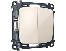 Комплект механизма 2-клавишного перекрестного выключателя 10A-250V Ambrella Volt OMEGA Бежевый глянец QUANT (OP3030, VM125) MO303030