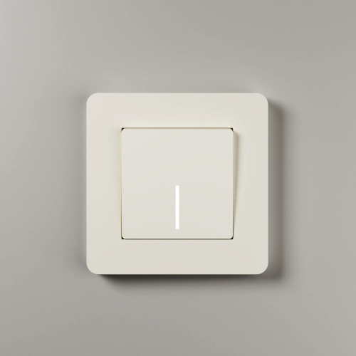 Рамка из поликарбоната на 1 пост Split айвори/белый, soft-touch W0013066 фото 8