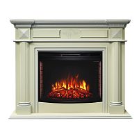 Каминокомплект WAGNER/ВАГНЕР Айс кашемир с серебряной патиной с очагом Электроочаг FIRESPACE/ФАЕРСПЕЙС 33