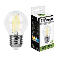 Лампа светодиодная Feron LB-61 Шарик E27 5W 230V 4000K