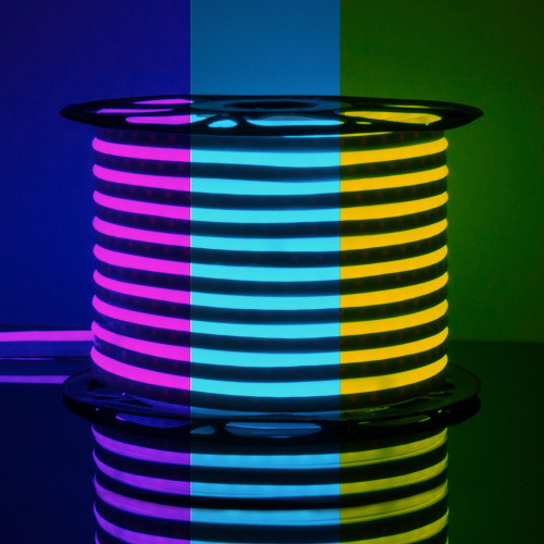 Светодиодный гибкий неон 220 В 12 Вт/м 80 Led/м 5050 IP67, односторонний RGB, 50 м Гибкий неон 220V 12W 80Led 5050 IP67 односторонний RGB, 50 м фото 4