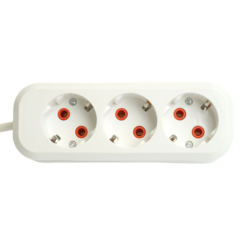 Удлинитель трехместный с/з  STEKKER HM06-31-05 3x1мм2, 5м, серия Home (У10-002), белый фото 6