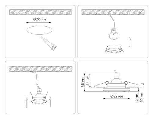 Светильник встраиваемый Ambrella Light TN3200 фото 2