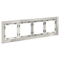 Рамка стеклянная Voltum S70 на 4 поста, (кашемир, стекло) VLS110403