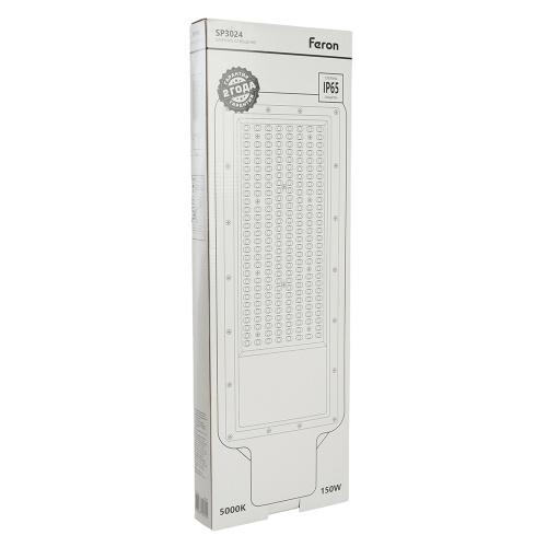 Светодиодный уличный консольный светильник Feron SP3024 150W 5000K 230V, серый фото 12