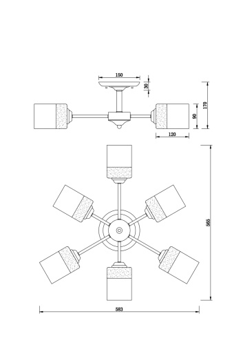 Люстра Freya FR5088PL-06B фото 4
