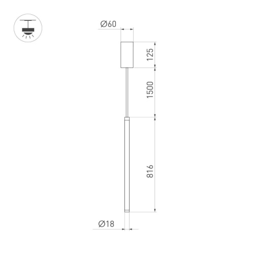 Подвесной светодиодный светильник Arlight SP-JEDI-HANG-R18-10W Day4000I 039535 фото 3