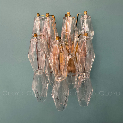 Бра Cloyd CALCUTTA W1 / выс. 37 см - латунь - прозрачн.стекло (арт.20485) фото 2