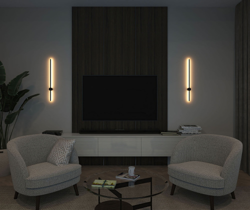 DK5012-BK Бра 800 мм, 3000К, IP20, 7 Вт, черный, алюминий фото 7