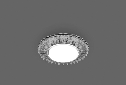 Светильник встраиваемый с белой LED подсветкой Feron CD4025 потолочный GX53 без лампы прозрачный фото 3