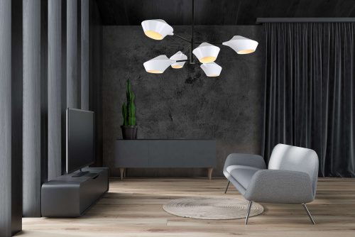 Подвесной светильник Lumina Deco Romina LDP 6037-6 WT+BK фото 3