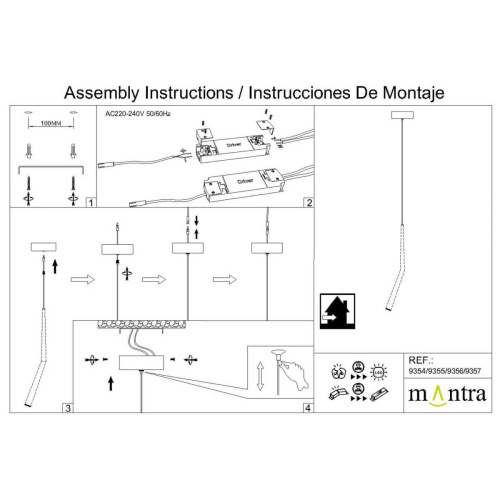 Потолочное основание Mantra Modular Light Florones 9357 фото 2