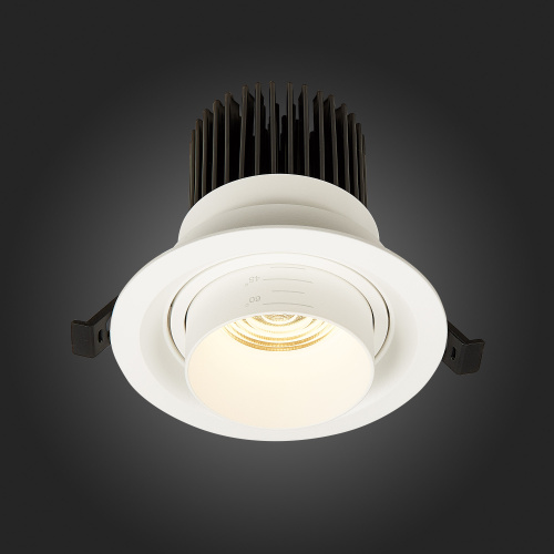 ST701.538.12 Св-к встр. Zoom Белый LED 1*12W 3000K 960Lm Ra90 15°-60° IP20 D115xH95 170-240V Встраиваемые светильники фото 6