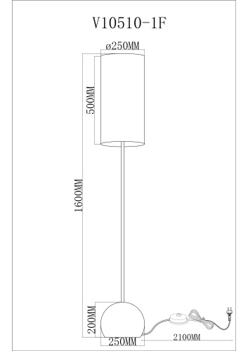 Торшер Moderli V11590-1F Flint фото 6