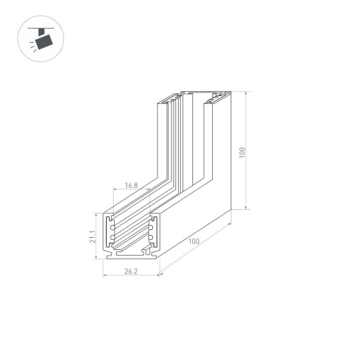 Коннектор L-образный внутренний Arlight Mag-Orient-Con-2620-L90-INT 037325 фото 3 Коннектор L-образный внутренний Arlight Mag-Orient-Con-2620-L90-INT 037325 фото 3