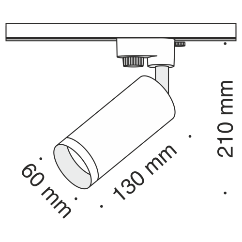 Трековый светильник Technical TR004-1-GU10-B фото 9
