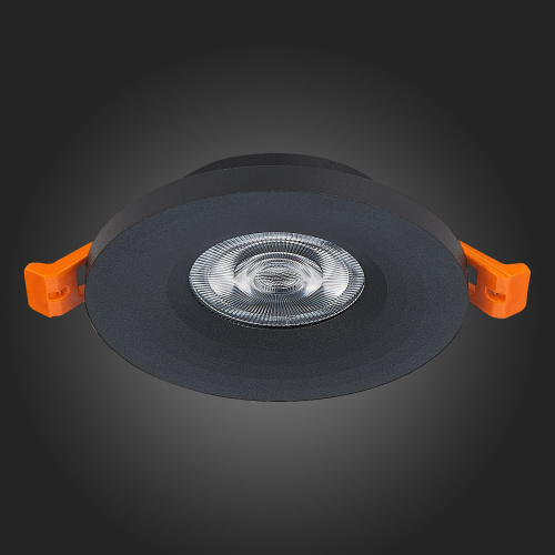 ST205.408.01 Св-к встр. Черный GU10 1*50W  D95xH27 220V Без ламп Встраиваемые светильники фото 6