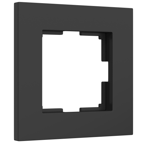 Рамка из поликарбоната на 1 пост Slab черный софт W0012908