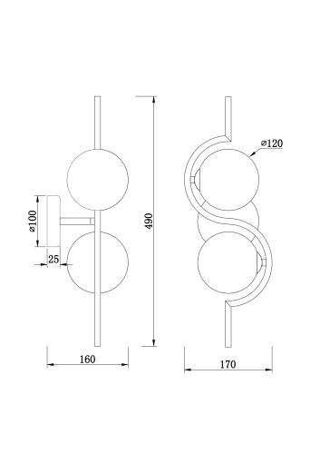 Настенный светильник (бра) Freya FR5124WL-02BS фото 11