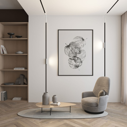 DK8015-BK Угловой трековый светильник SMART LINEAR со светодиодом, L312*312, 220V, 18W, 3000-6000К, IP20, черный, алюминий фото 4