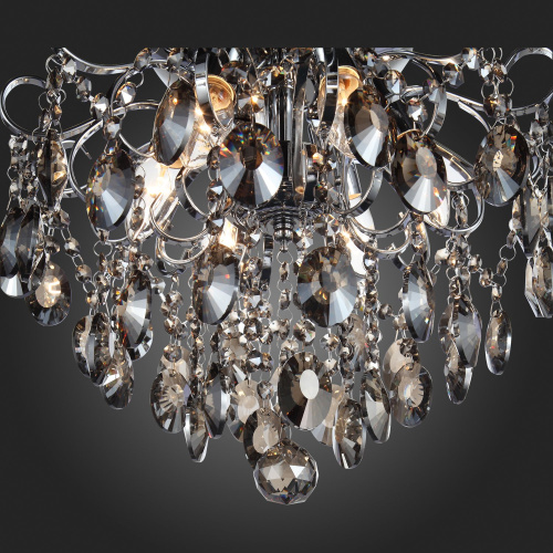 SL846.102.06 Люстра подвесная ST-Luce Темный хром/Тонированный черный E14 6*40W ORECCHINI фото 8