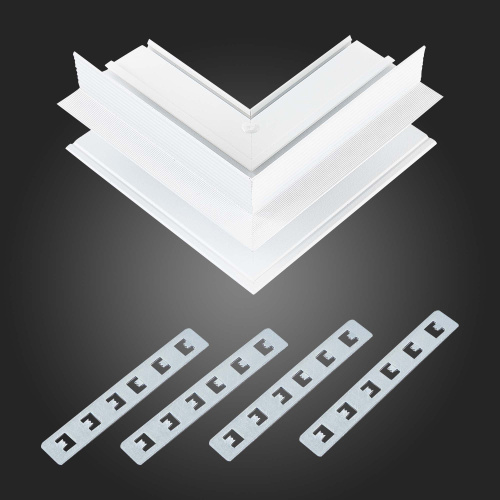 ST007.559.00 Внешний угол-соединитель для встраиваемого магнитного шинопровода ST-Luce Белый SKYLINE 48 фото 3