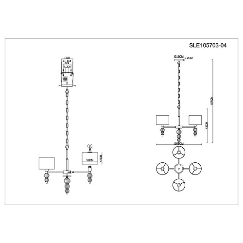 Подвесная люстра Evoluce Ramer SLE105703-04 фото 2 Подвесная люстра Evoluce Ramer SLE105703-04 фото 2