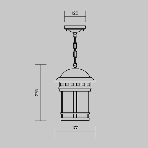 Уличный подвесной светильник Outdoor O031PL-01BR фото 7
