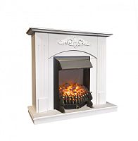 Электрокамин RealFlame Nikki WT белый матовый с очагом Fobos Lux Black