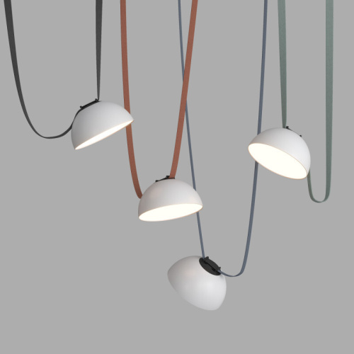 DK5660-WH+BK Cветильник для трека-ремня Belty Smart, серия Flow, со светодиодом, D220*H117мм, 48V DC, 24W, RA90, 120°, 3000-5700K, IP20, белый с черным, алюминий фото 5