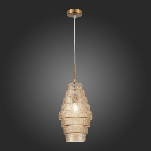 SL1001.203.01 Подвес ST-Luce Латунь/Коньячный E27 1*40W REXITE фото 6