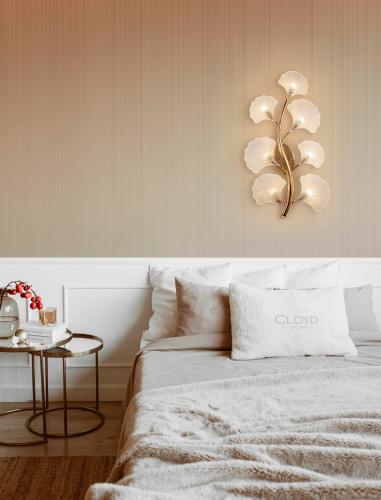 Бра Cloyd POLYNESIA W7 / выс. 77 см - прозрачн.стекло - золото (арт.20111)