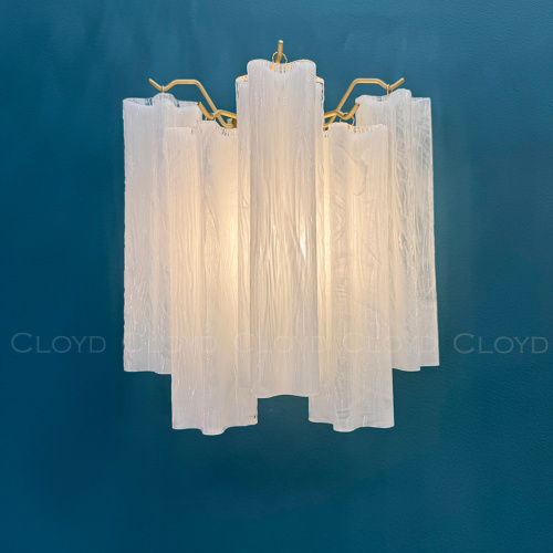 Бра Cloyd ANNO-B W1 / выс. 29 см - латунь светл. - стекло белые облака (арт.20467) фото 4