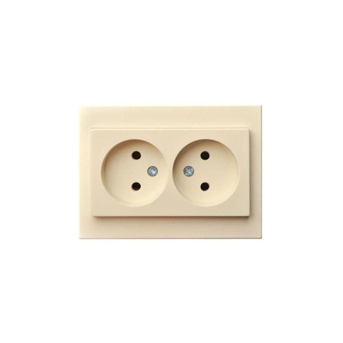 Розетка двойная 2P Liregus Epsilon бежевый 28-070 Розетка двойная 2P Liregus Epsilon бежевый 28-070