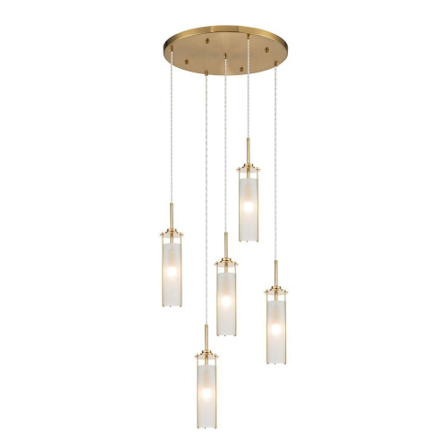 Подвесная люстра Indigo Torcia 11038/5PL Brass V000417 Подвесная люстра Indigo Torcia 11038/5PL Brass V000417