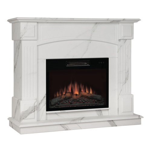 Каминокомплект CAROLINA/БОСТОН Мрамор Каррара с очагом Электроочаг KENDAL/КЕНДАЛ 24 фото 2