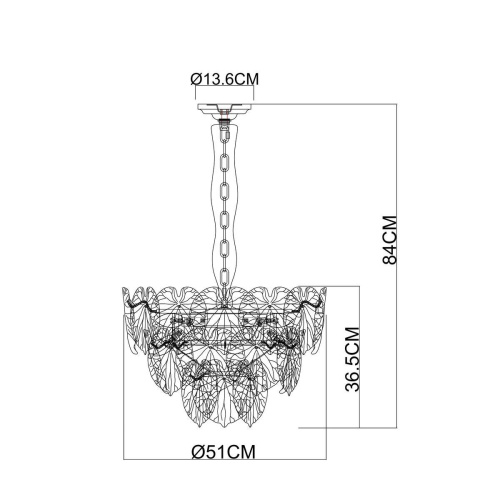 Подвесной светильник Arte Lamp Kapri A4078LM-6CC фото 6