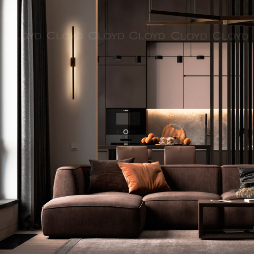 Бра Cloyd LINEAS-D W1 / выс. 60 см- 4000K - черный матовый (арт.20864) фото 4