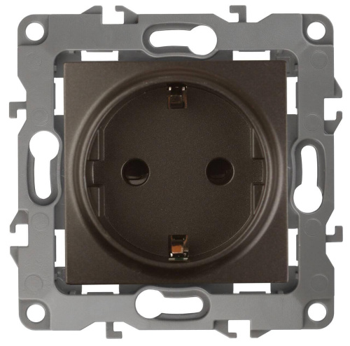 Розетка ЭРА 12 2P E Schuko со шторками 16A 250V 12-2102-13 Б0019324 Розетка ЭРА 12 2P E Schuko со шторками 16A 250V 12-2102-13 Б0019324