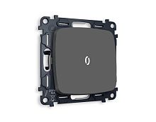 Комплект механизма 1-кл выключателя AMBRELLA VOLT с подсветкой 5600K OMEGA Графит мягкое касание QUANT (OP9020, VM101, G14W) MO902015