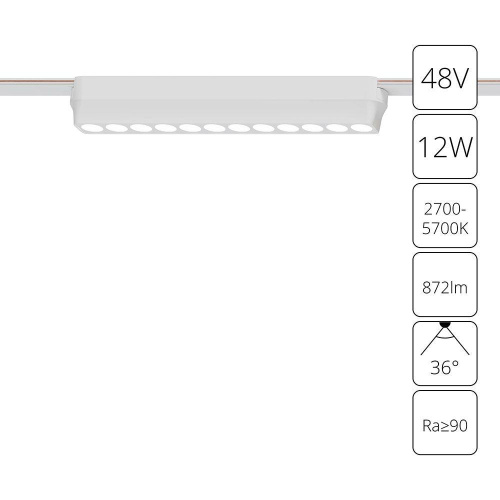 Трековый светодиодный светильник Arte Lamp Rapid A2954PL-1WH фото 2