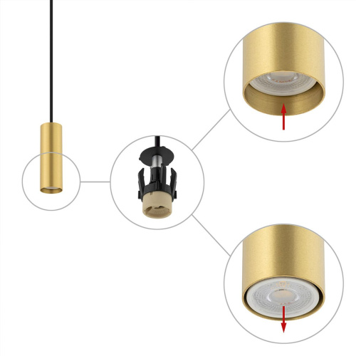 Подвесной светильник Nowodvorski Fourty S Brass/Black 10766 фото 4