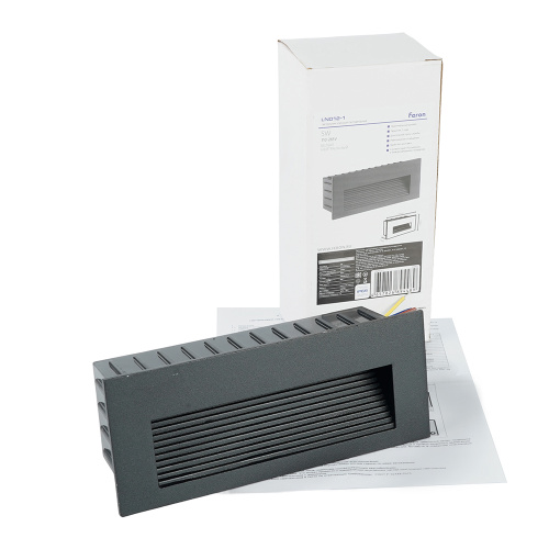 Светодиодный светильник Feron LN012-1 встраиваемый 5W 4000K, IP65, черный фото 7