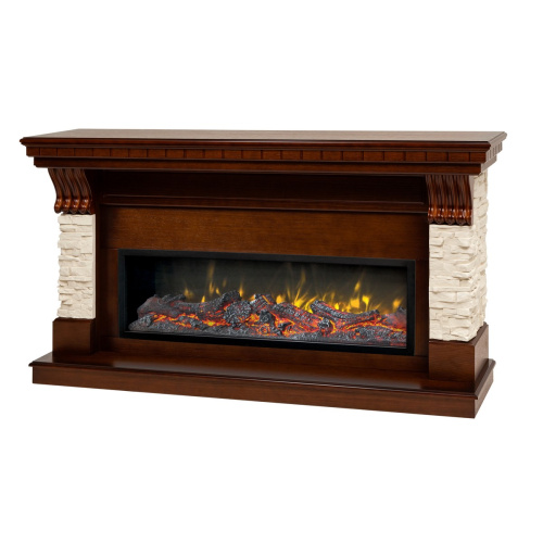 Электрокамин RealFlame Michigan 42/BV NT орех с очагом Beverly 1000 фото 2