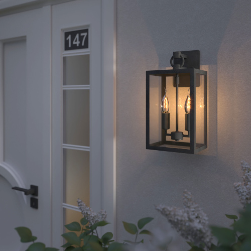 Уличный настенный светильник Candle D 35150/D черный фото 3