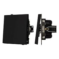 Механизм выключателя одноклавишный проходной SWT-TENDO-MKP1-SFPL-BK (230V, 10A) Arlight 054579