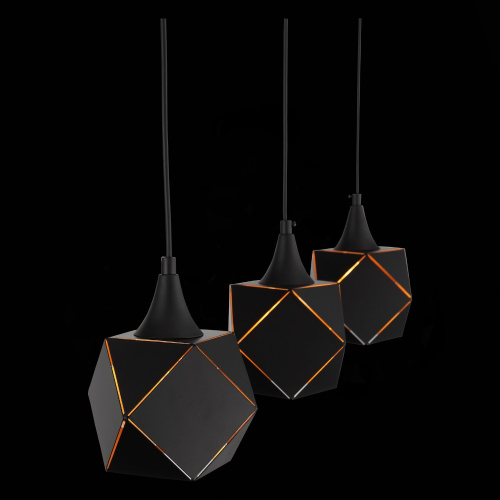 SL258.403.03 Люстра подвесная ST-Luce Черный/Черный, Золото E14 3*40W ENIGMA фото 4